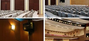 Public interiors - office partitions, theatre seating, wall panels, sound boards