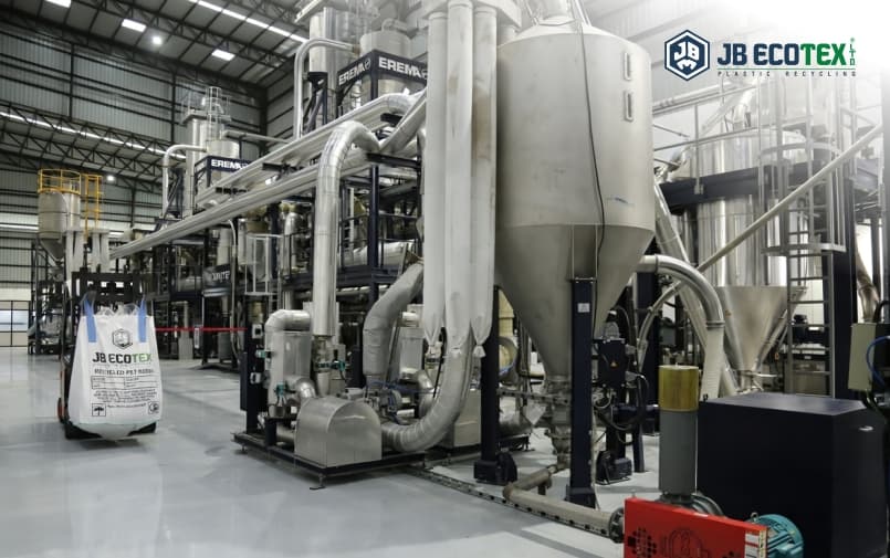 PET bottle to bottle recycling plant