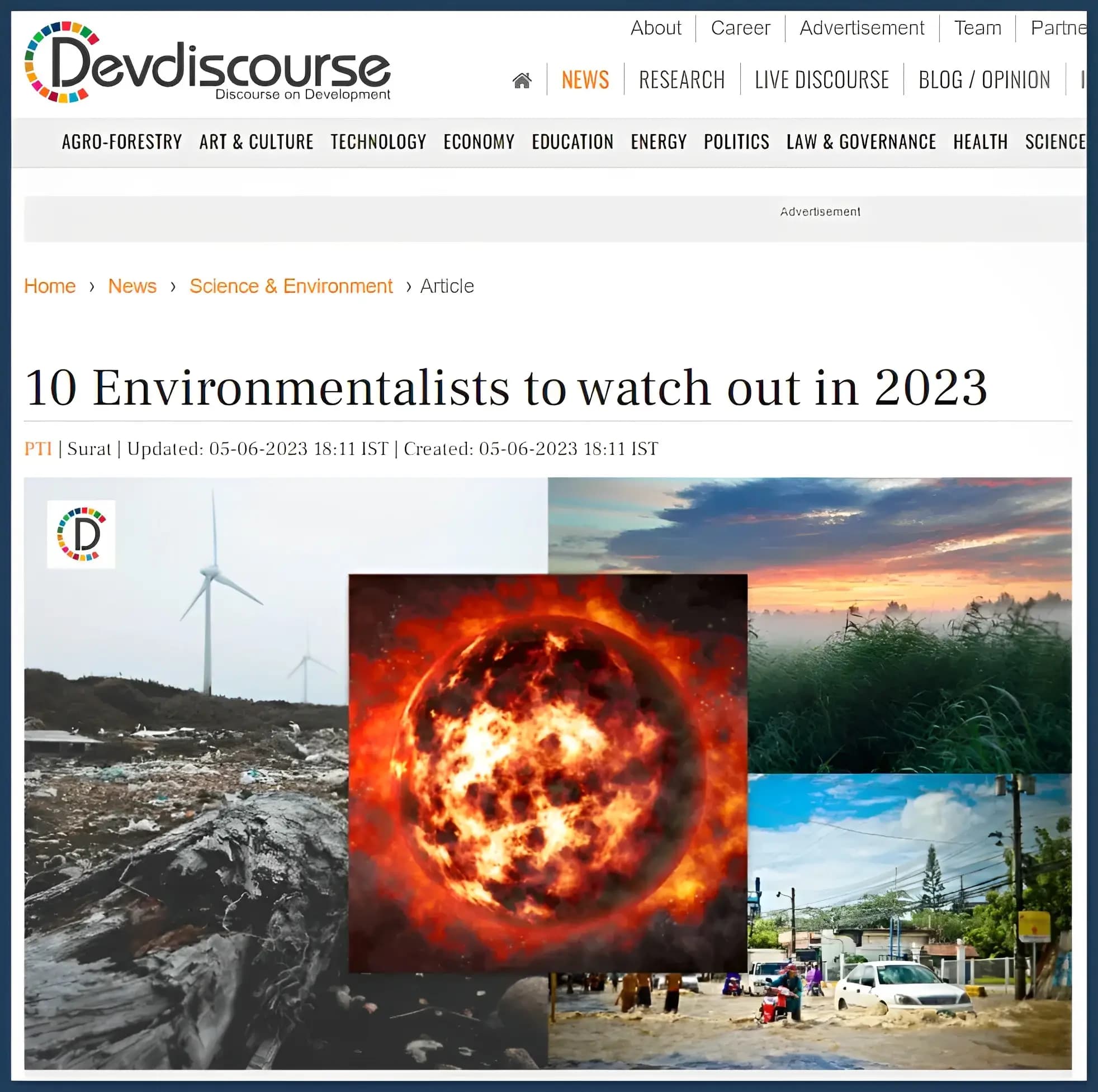 JB Ecotex: Featured Among Top Environmentalists of 2023 by Devdiscourse
