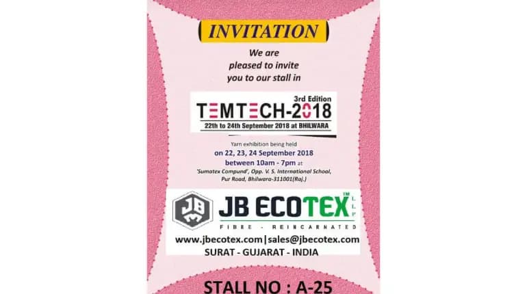 3rd Edition TEMTECH — North India’s Mega Textile Machinery, Fibre & Yarn Show