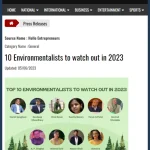 Top 10 Environmentalists to watch out in 2023 – ptinews