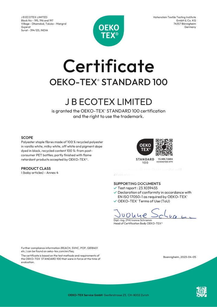 OEKO certificate